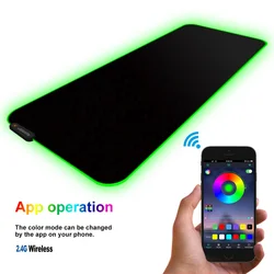 2.4G Wireless LED mouse pad mice mat Lotus Lante APP control RGB switch mode rubber base computer mousepad  Large size gaming mo
