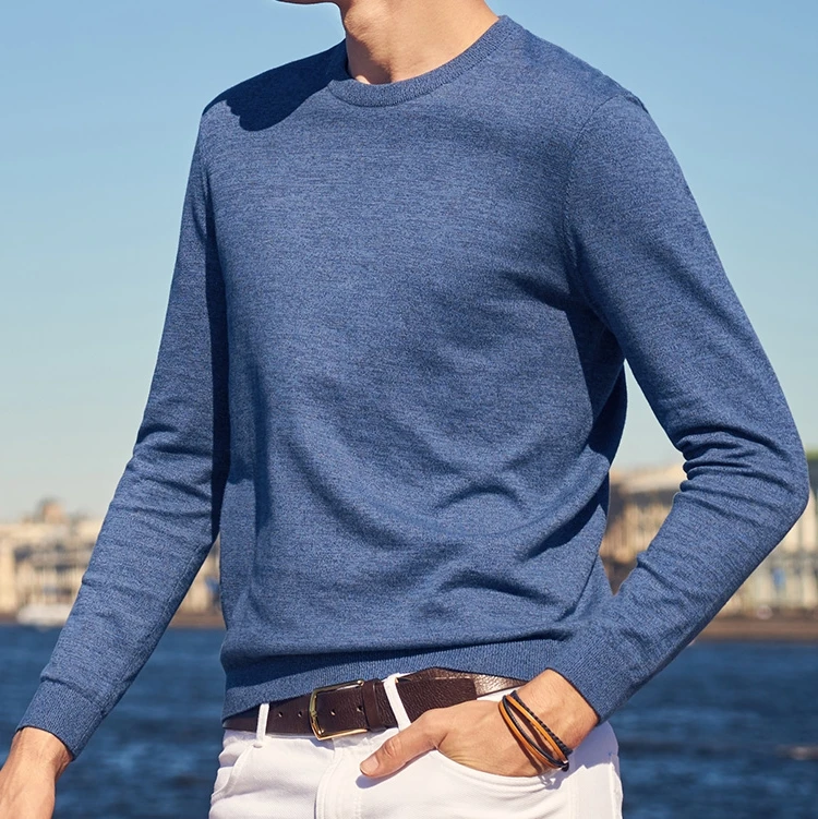 wholesale  custom eco textile 100% linen long sleeve t shirt soft blank linen t shirt for men