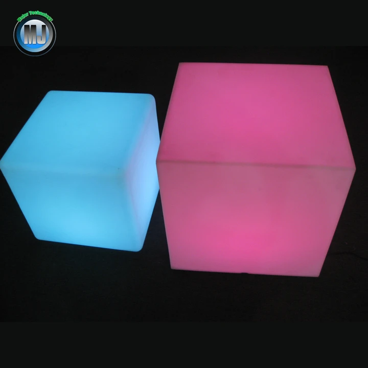 
Light up RGB remote control rechargeable led foam cube seat 