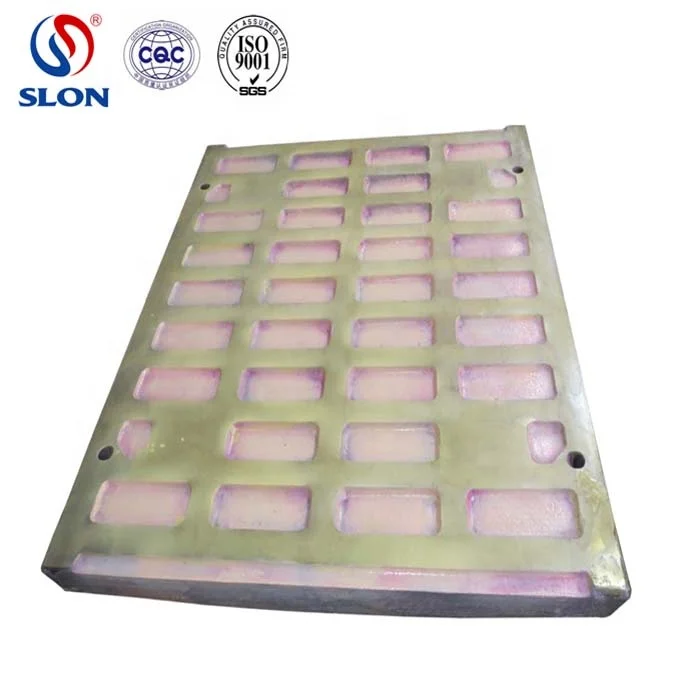 Mn18Cr2 Terex Pegson Jaw Crusher 400S 1100x700 1170 Swing / Fixed Jaw Plate Liner Cr005-007-001,Cr005-008-001