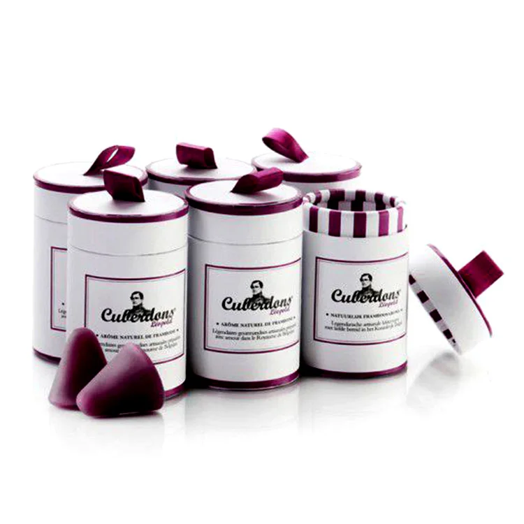 Custom Classic Belgium Cardboard Paper Canister For Food Cuberdons Packaging