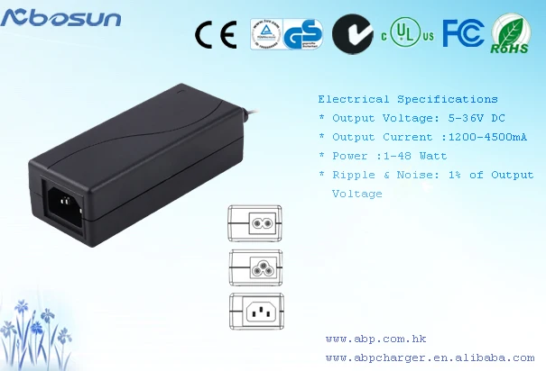 110v ac к 24v dc источник питания 2000mA 48W сUL CE КЦ GS SAA ROHS FCC