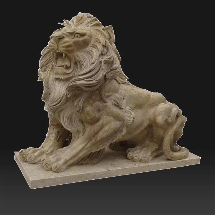Factory custom life size stone lion famous roman statues