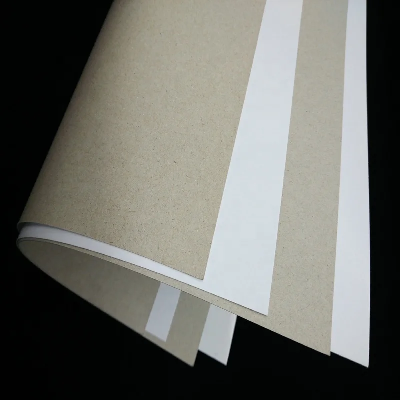 0.28mm-0.58mm paperboard duplex board with grey back cardboard thickness