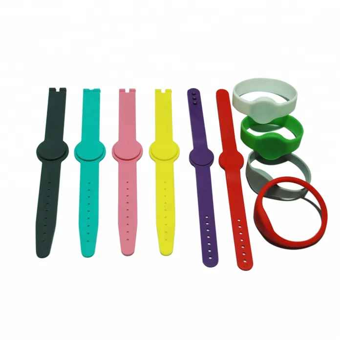 Wholesale rfid NFC NTAG216 adjustable silicone wristband waterproof