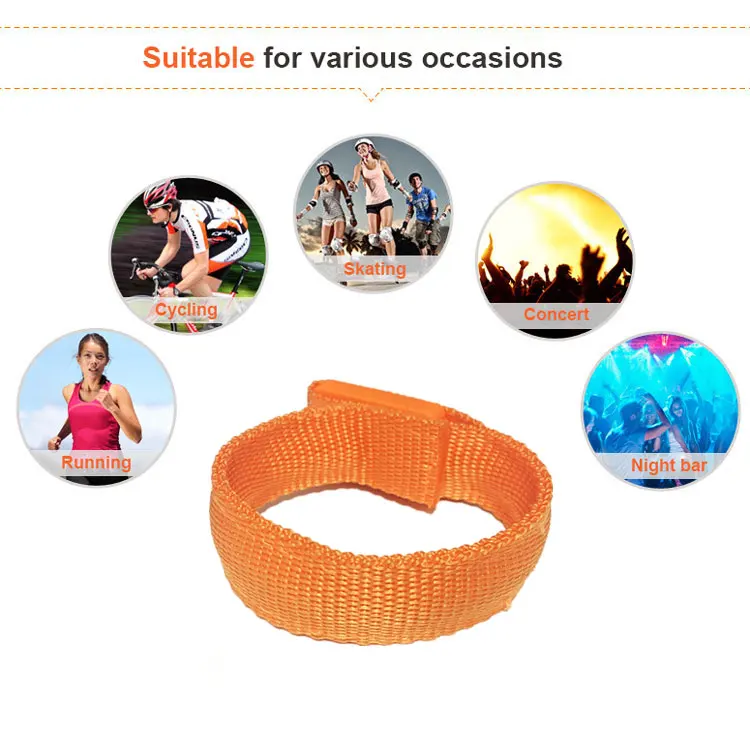 Safety High Quality Flashing Outdoor Sports Party Festival Lighted LED Armbands