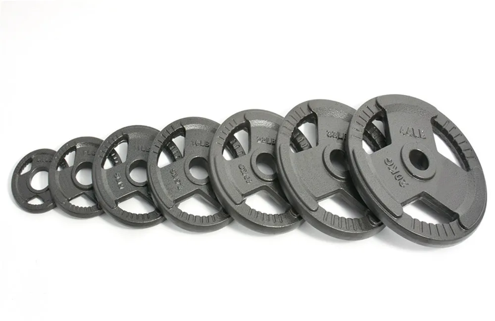 fitness gear stoving baking varnished / painted 20kg 10 pound cast iron weights