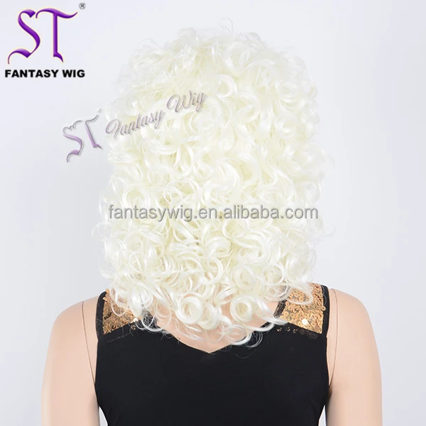 ST Guangzhou Factory Wholesale Cheap Wigs Women Luxurious Wigs Synthetic Hair Jerry Curly Long Beige Synthetic Hair Wigs