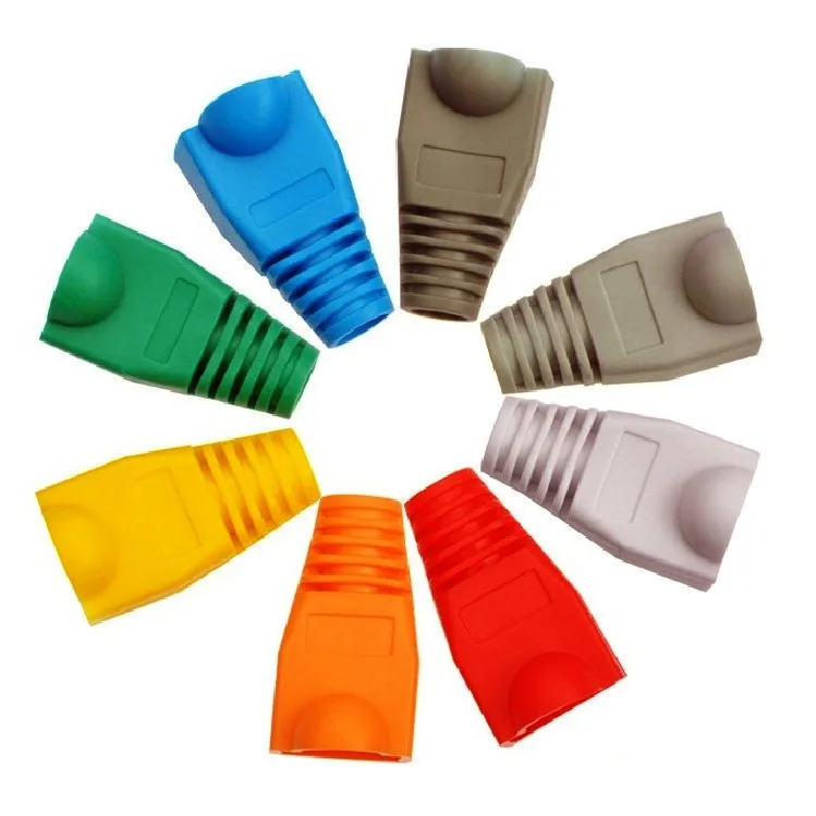 Соединитель крышки RJ45 Cat5E Cat6 Rj45 Штекерная Крышка сетевой кабель Разгрузка от натяжения RJ45 защитные сапоги