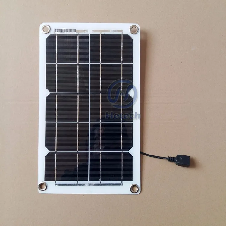 solar USB charger port 7w solar panel 5v for mobile phone charging
