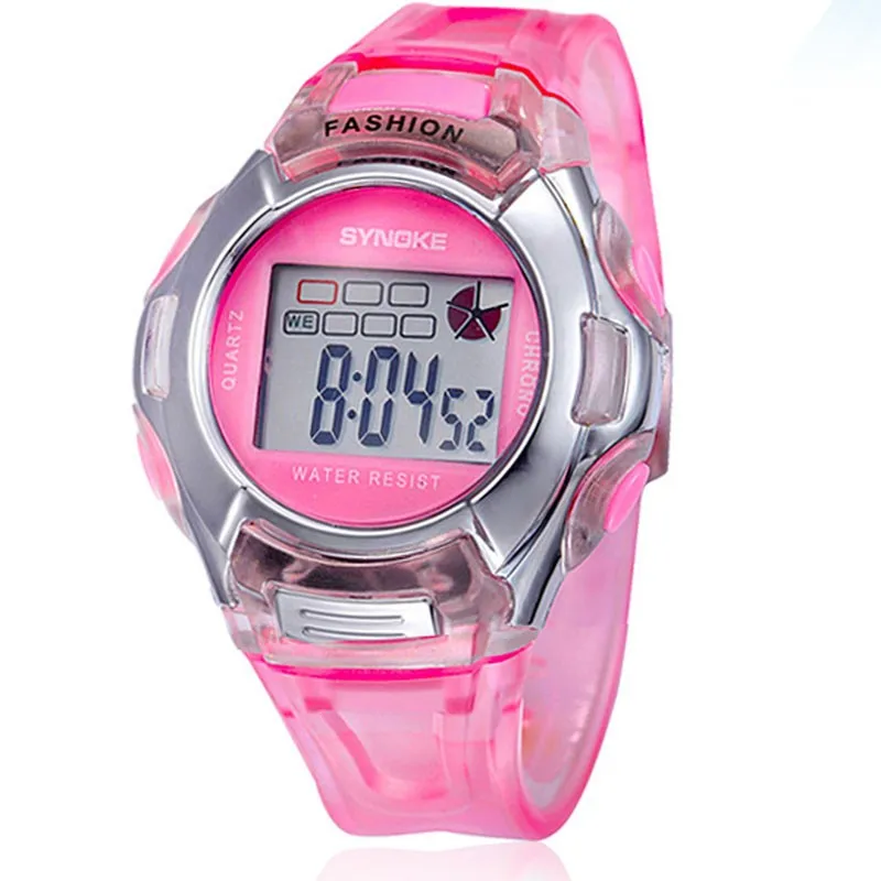 SYNOKE New 99329 Fashion Girl Boy Women Sports Watch Children Kids LED Digital watch Alarm Noctilucous Waterproof Wrist Watches