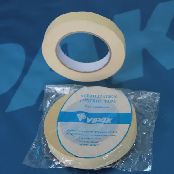 Autoclave tape adhesive with indicator