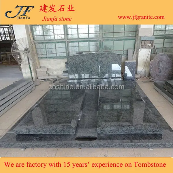 Popular European Style Kinds of Granite Double Tombstone Design