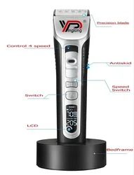 Professional hair trimmer Salon rechargeable cordless LED display Electric Hair Clippers
