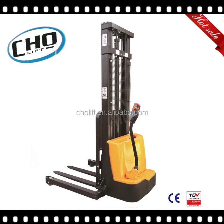 
warehoue equipment 1.5T Electric Pallet Lift Stacker, 1500kg Electric Fork Lift with H mast design 