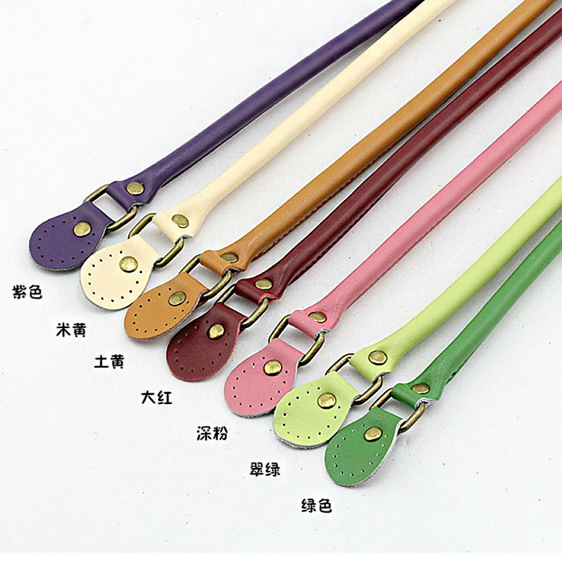 2Pcs/Pair 60cm High Quality Split Leather Bag Handles for Bag accessories Bag Handle