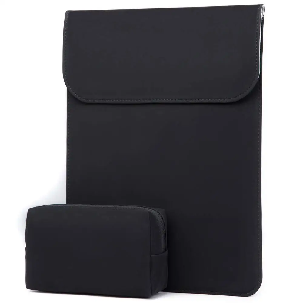 PU Leather Laptop Sleeve Cover Bag Multiple Size Notebook Bag High-Class Laptop Bag With Carrying Pouch
