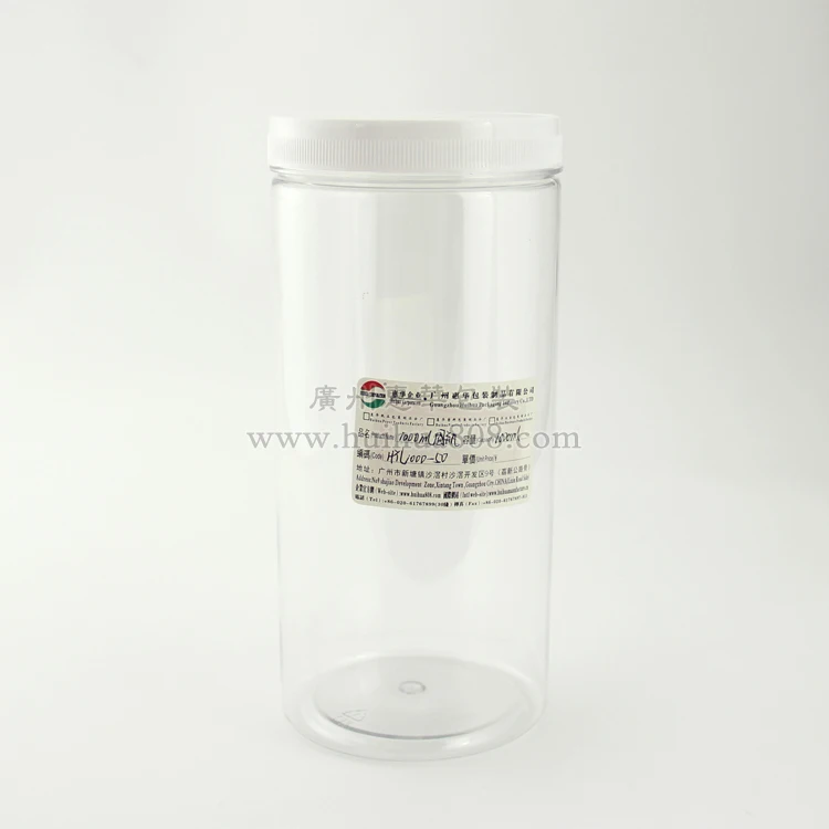 
1000 ml PET plastic jar with screw lid 