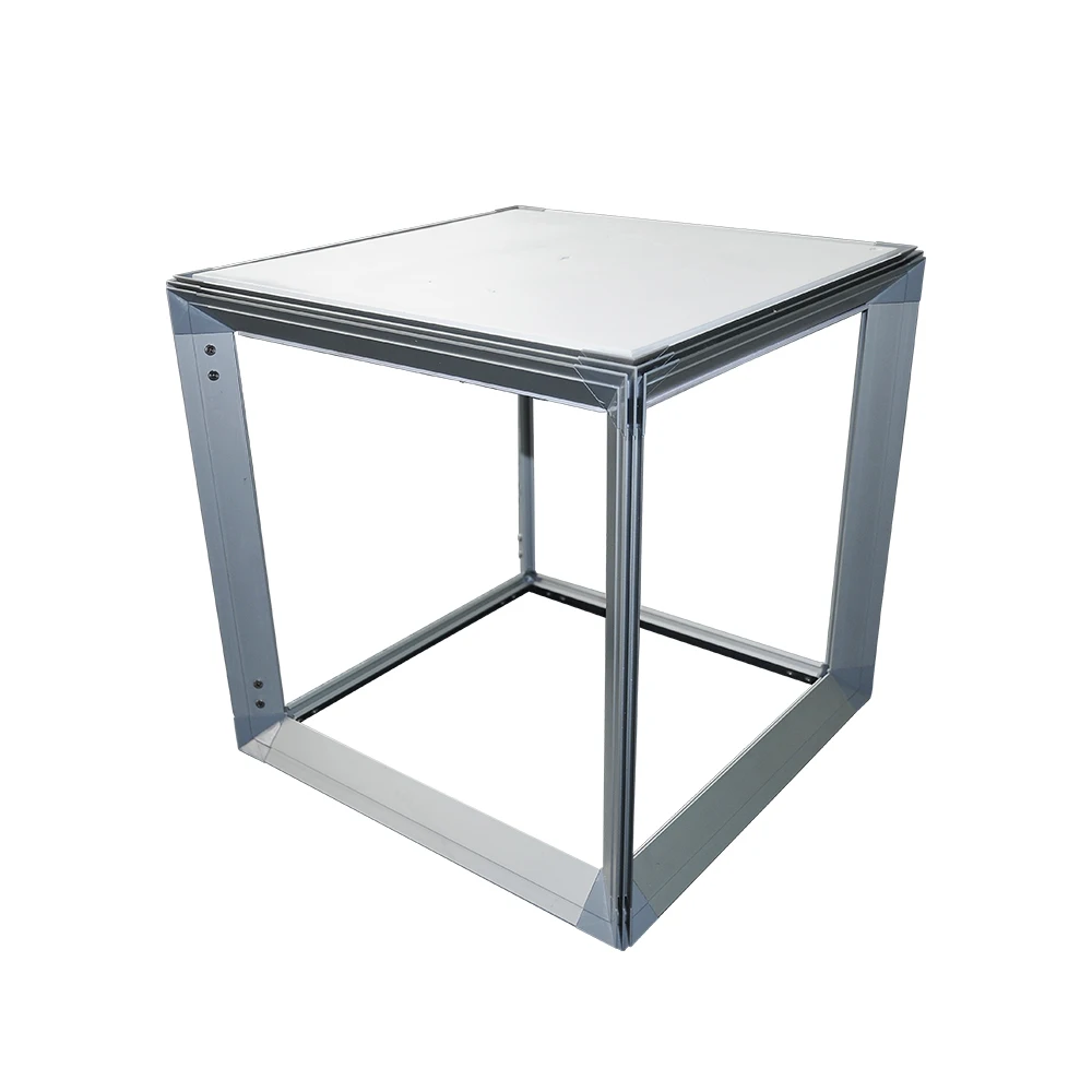 2019 fashion fabric  customized  cube led lighting box display