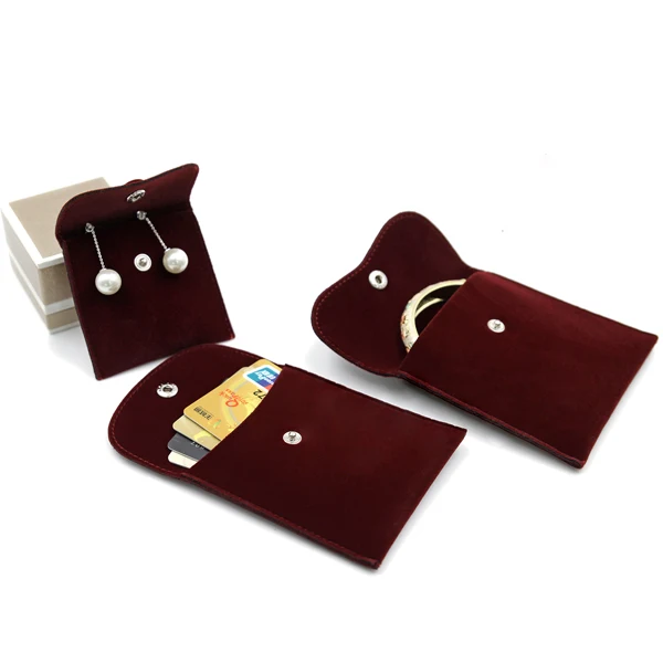 Custom Excellent Velvet Envelope Bag Various Colors Flap Suede Jewelry Pouch