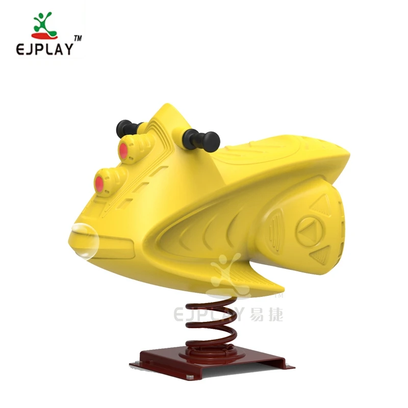 Pilot Spring Rider For Kids Outside  Plastic Outdoor Spring Ride Rocking Horse Toy