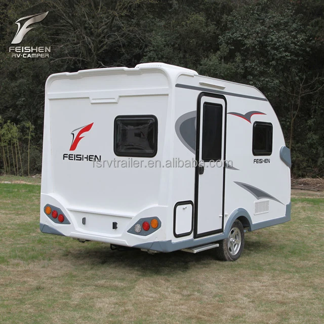 Large teardrop caravan FS-9011 camping trailer with toilet