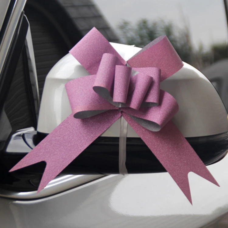 twinkle glitter fabric butterfly ribbon tie/organza tie bow ribbon bow with wire twist tie