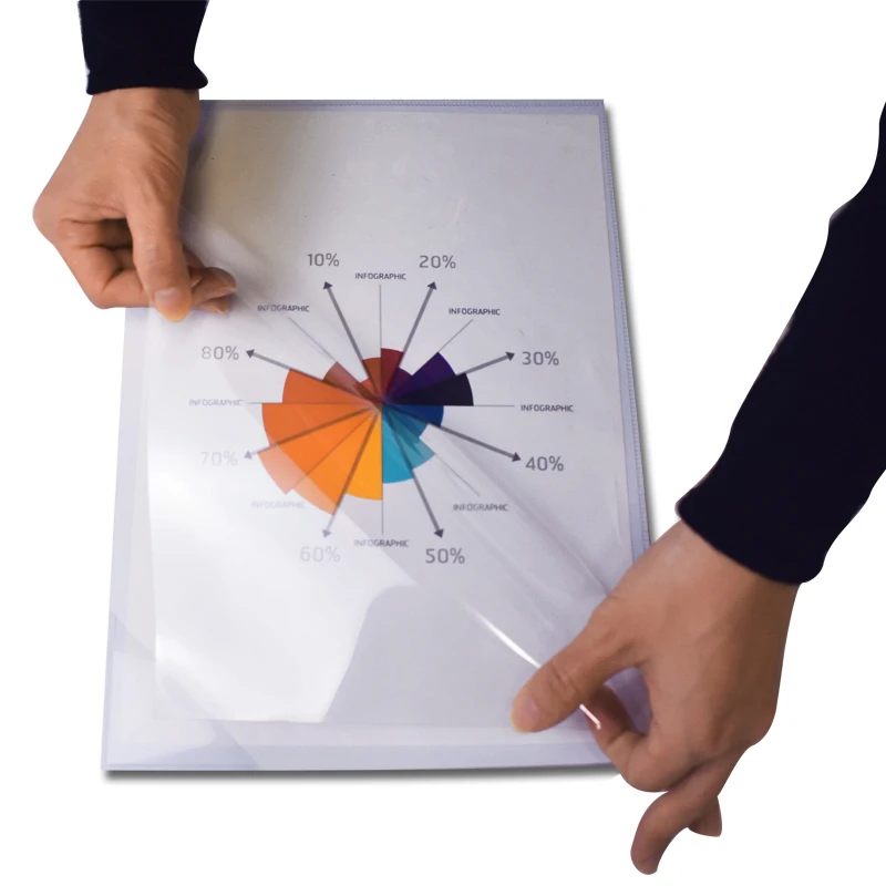 New Design Transparent File Holder Magnetic File Pocket Magnetic Document Folder for Office Display