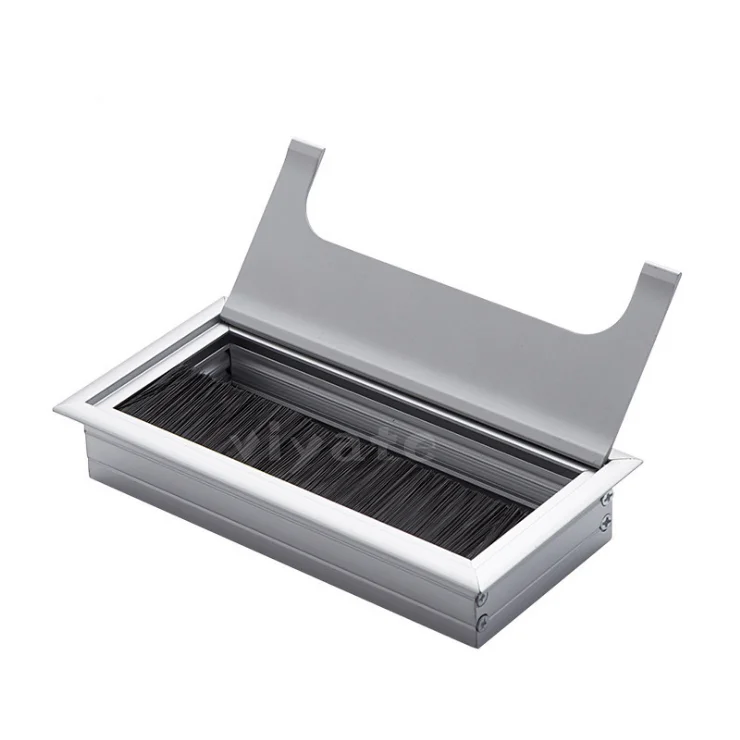 Office Aluminium Alloy Grommet Desk Wire Box Metal Cable Grommet