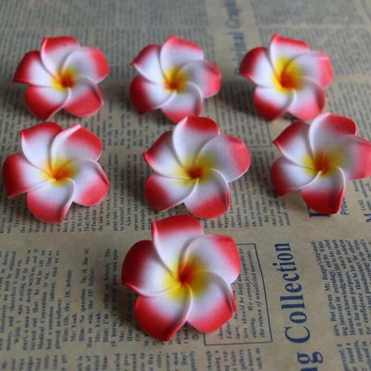 Foam Artificial Plumeria Rubra Flower Heads Frangipani Wedding Decoration Flowers