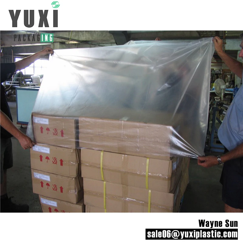 plastic and wooden tight pallet cover with shrink wrap