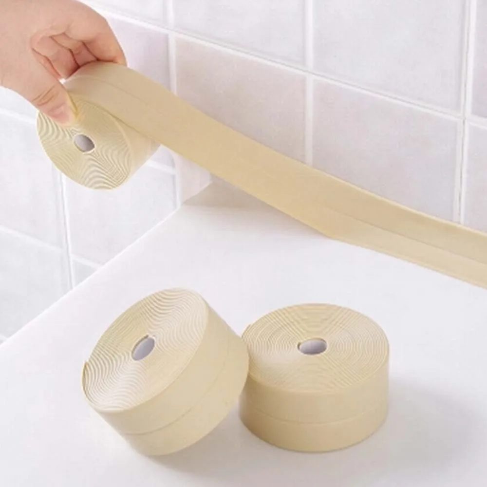 Kitchen bathroom wall pvc sealing self-adhesive tape caulk strip bath bathroom sealant  caulk strip shower sealant strip caulk t