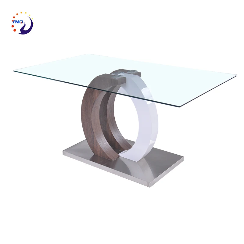 Chinese furniture homemade restaurant kitchen glass dining table modern
