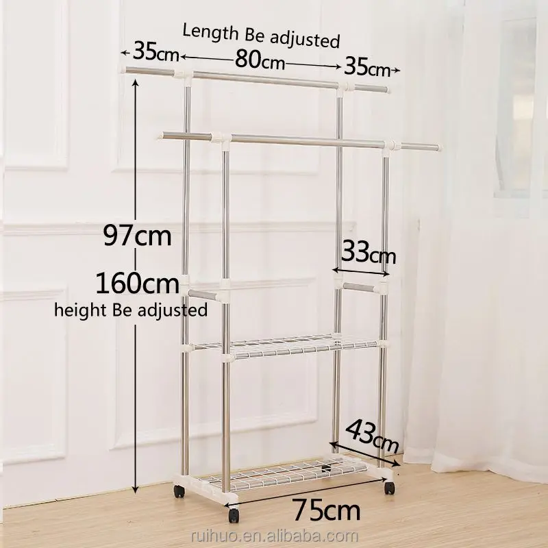 
Cheap sophisticate hanger double clothes rack racks 