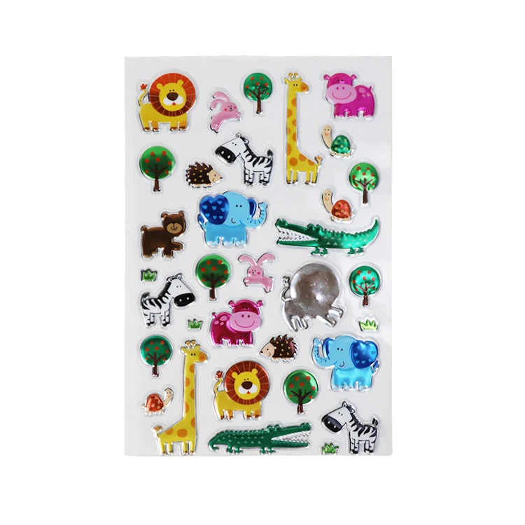 Top quality self adhesive novelty shape kids 3d  foam bubble stickers for gifts