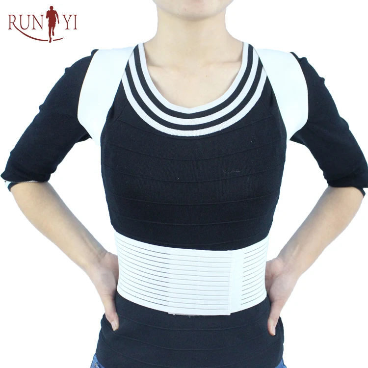 Custom adjustable white  clavicle support brace posture corrector