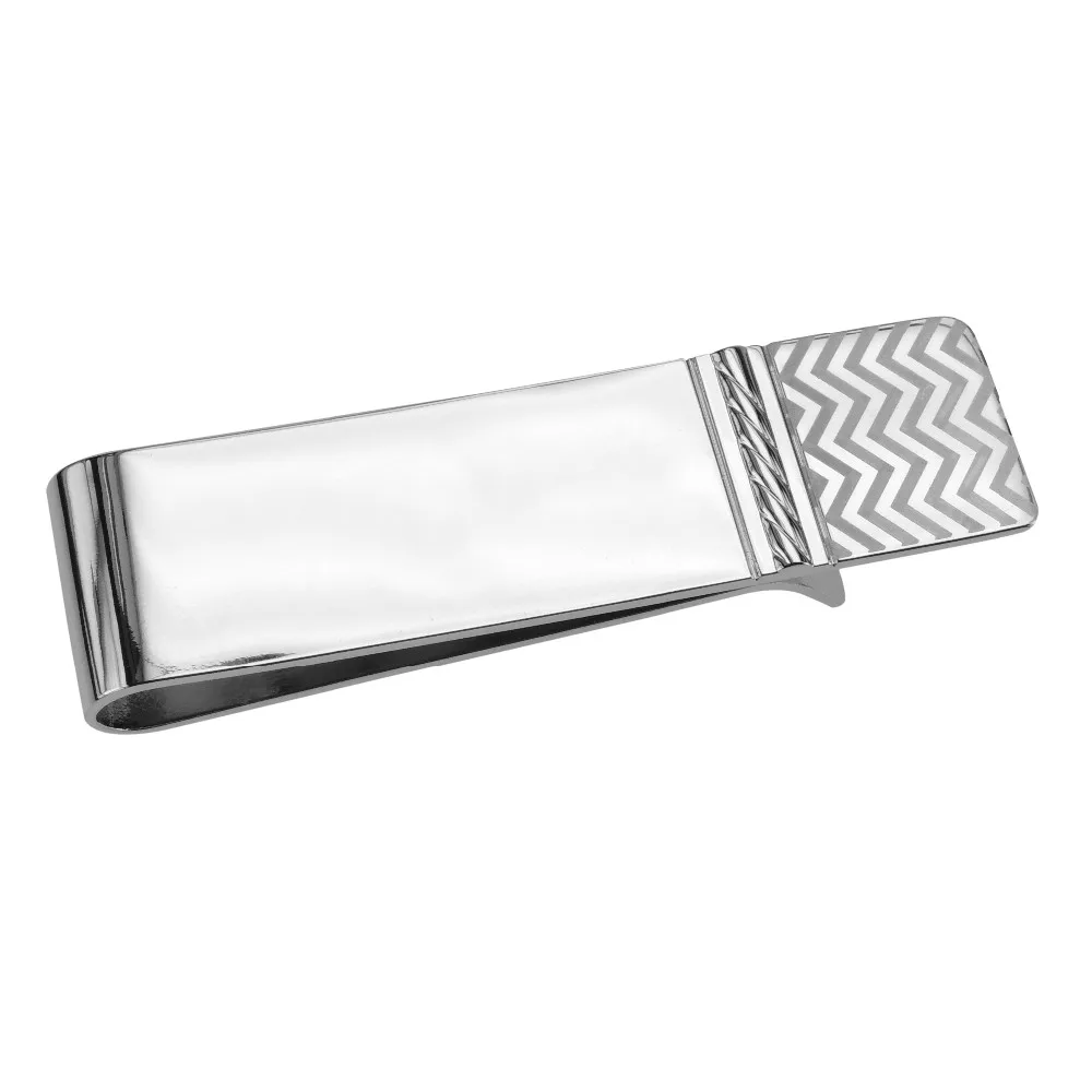 
Hot selling bulk polished blank brass men money clip 