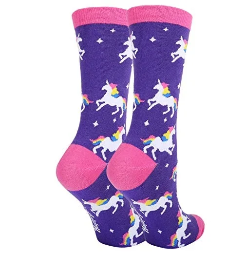
18537 Women happy comfortable combed cotton my socks Little Pony lovely horse pattern crew socks 