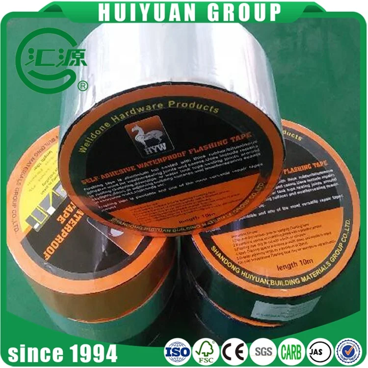 aluminium surface ,HDPE surface ,Self adhesive flashing tape for building waterproof