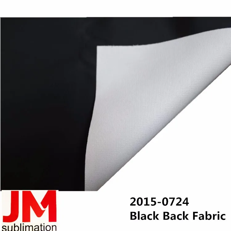 
Popular 100 Pct Polyester black back fabric for indoor direct printing and heat transfer printing blockout 