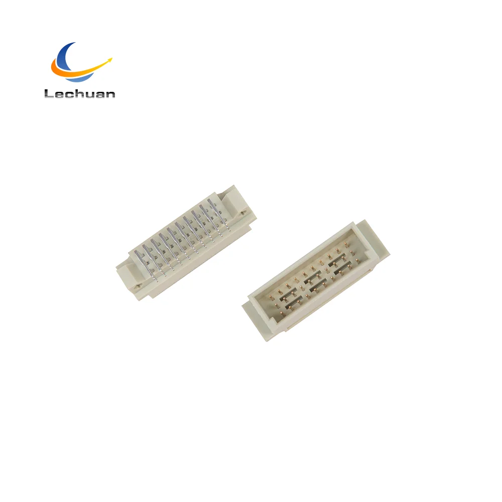 Pitch 2.54mm 30Pin three Row Right Angle male DIN41612 9001 Connector