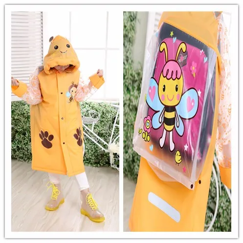 Sale Well China Manufacture Fashion Nice Pvc Children Cartoon Raincoat/kids Rain Coat MJ-229