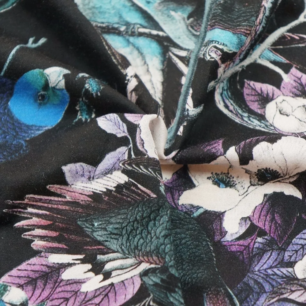 Low moq custom digital printing on mercerized cotton fabric