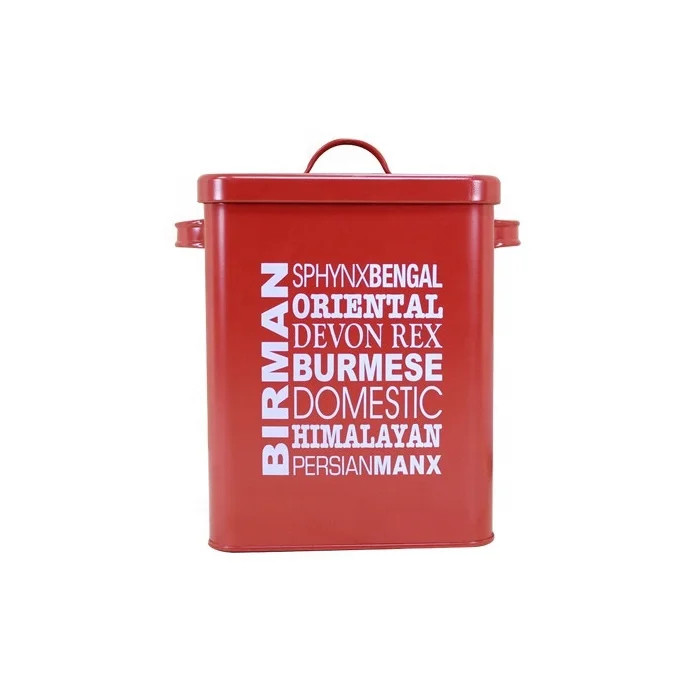 T037 Square Iron Laundry/Washing Powder Bin Metal Bins With Lid and Handle