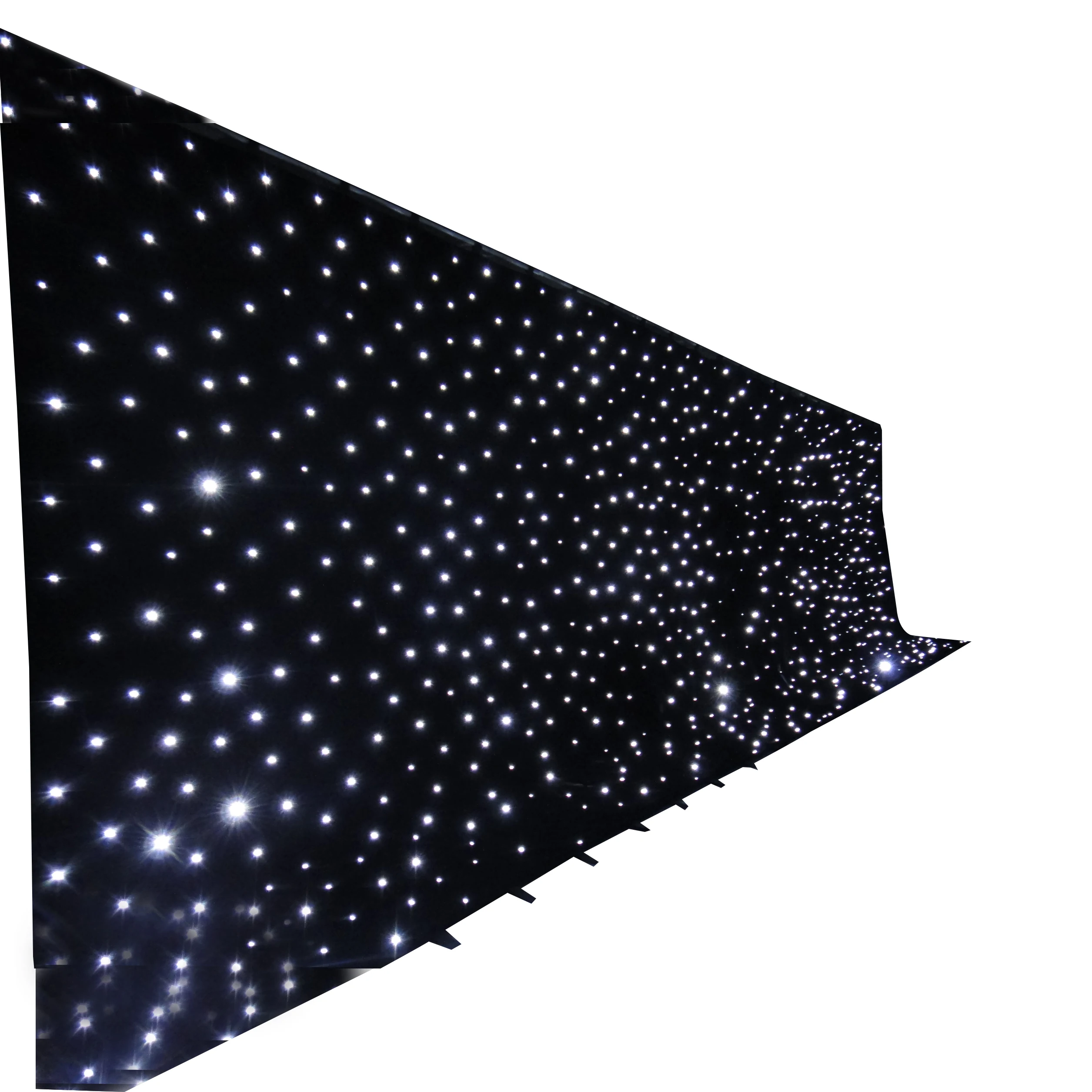 Sky Starlit Twinkling Effect Black White LED Star Curtain For Stage