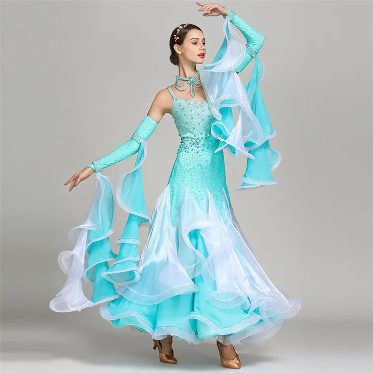 2019 New Design Women Dance Wear Ballroom Competition Dress