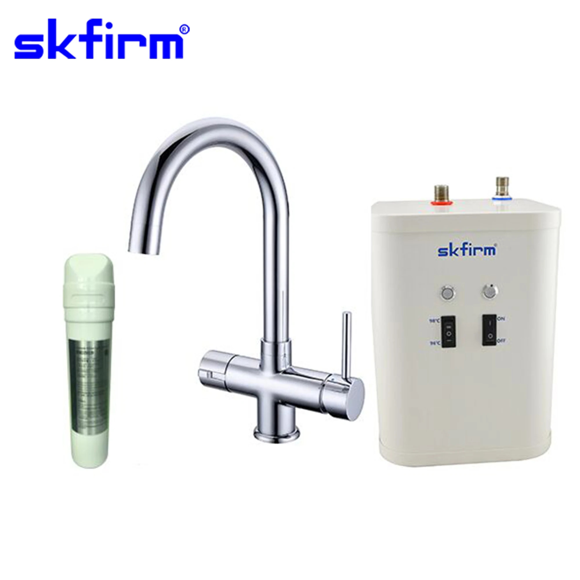 Steaming hot water heater tank 3 in 1 instant boiling water mixer drinking tap