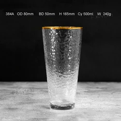 Household Glassware Luxury Handmade Drinking Cups Crystal Glasses Set of 7
