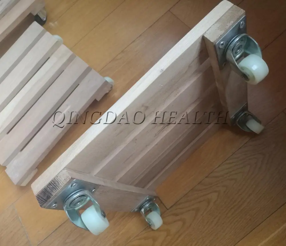 Indoor hard wood plant pot moving tray, plant cart