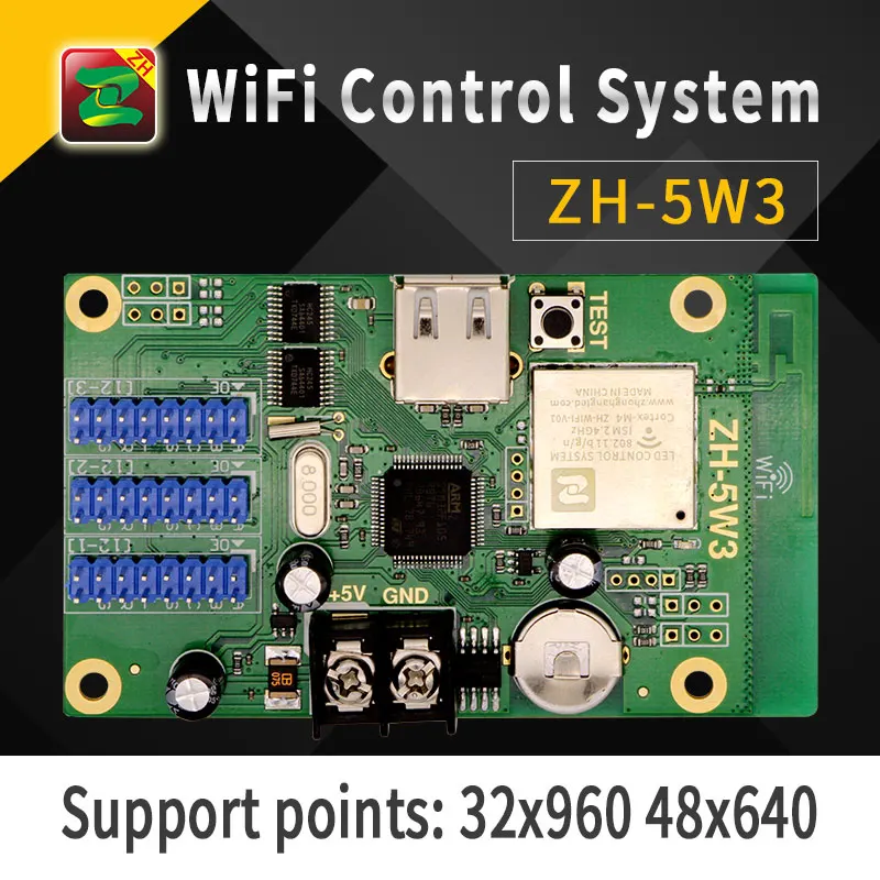 ZH-5W3 WIFI LED Control Card for Outdoor Advertising Running LED Signs Board